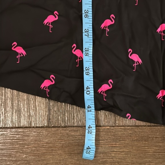 Torrid Mini Challis Zip-Front Shirt Dress Black Flamingo - Picture 12 of 12